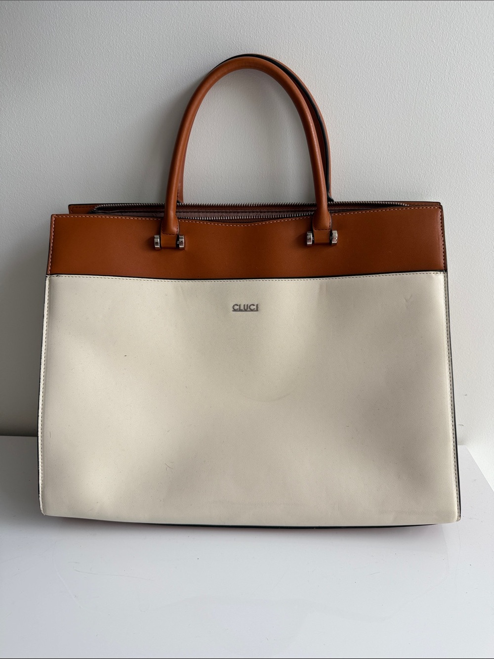 CLUCI Leather Laptop Bag
